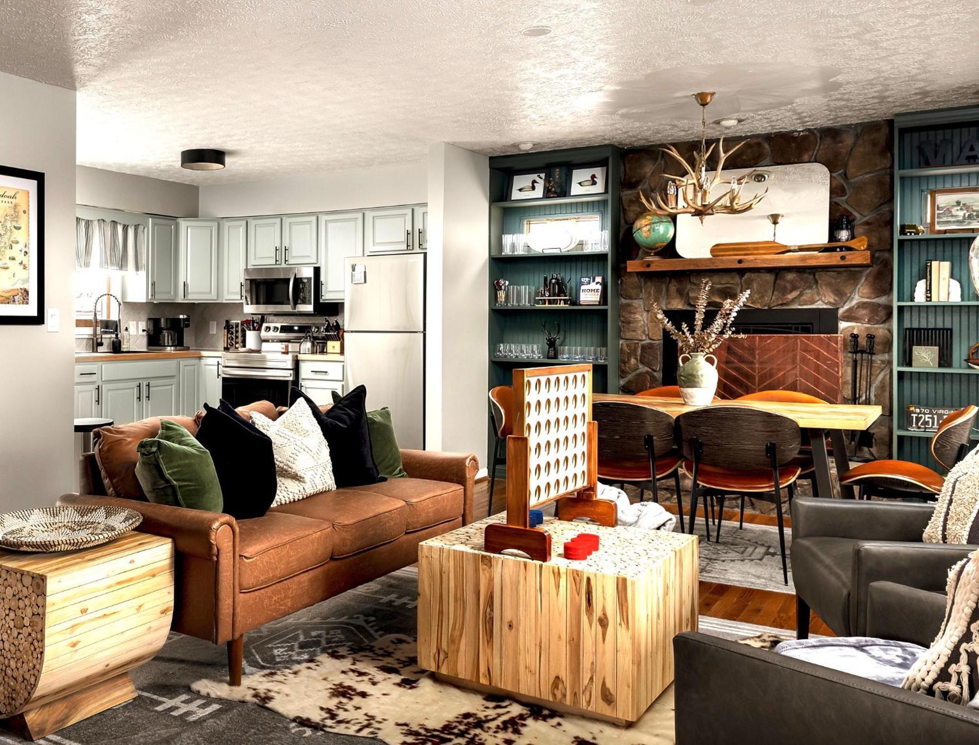 Shenandoah Dog Friendly Cabin With River Access, Hot Tub, Fire Pit, Bbq, Outdoor Dining 谢南多厄 外观 照片